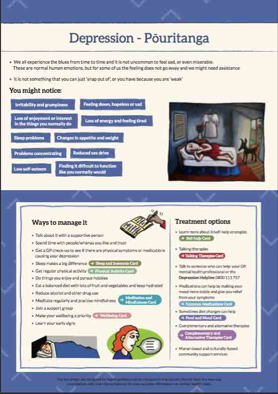 depression factsheet pouritanga wellsouth books on prescription nz