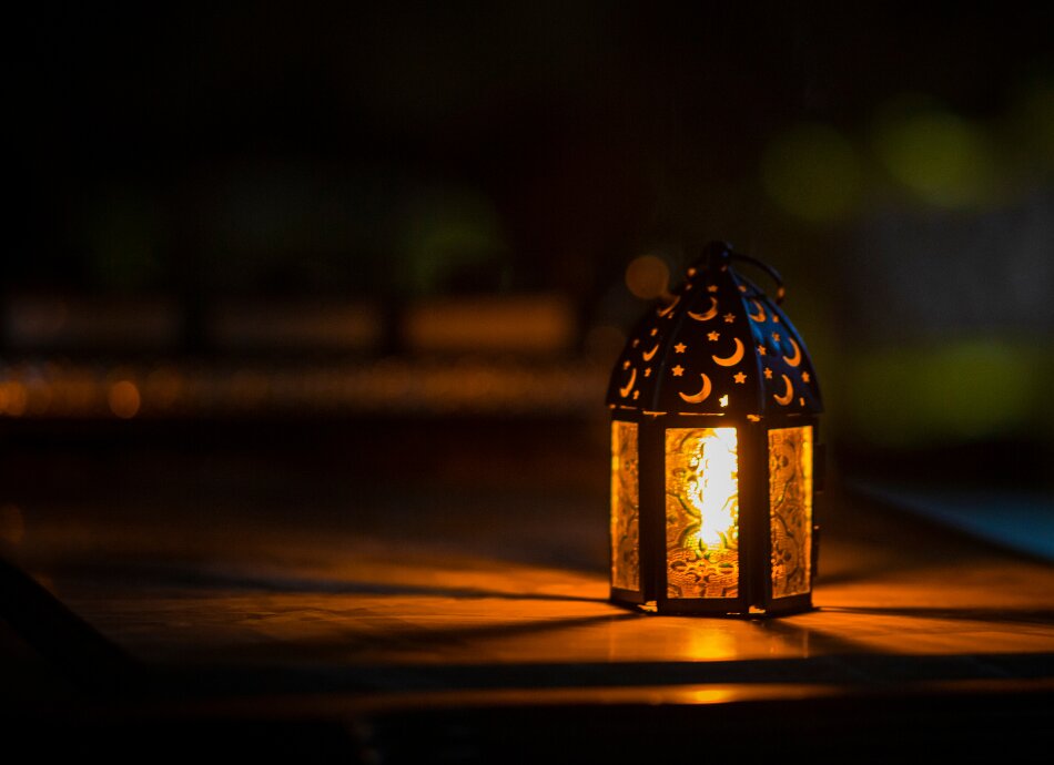 Ramadan light on table