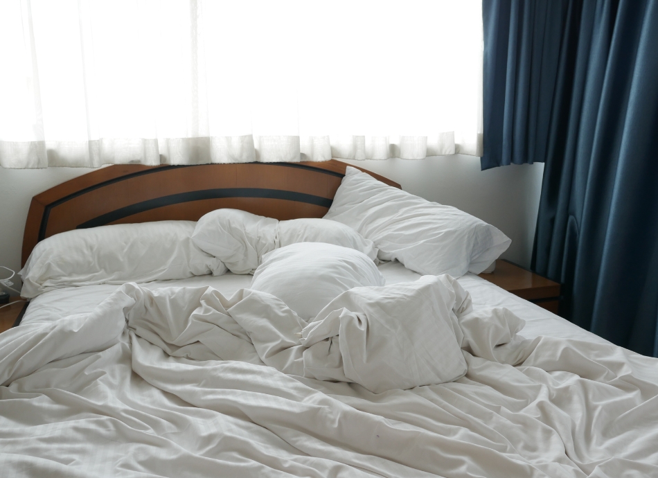 Rumpled bedding
